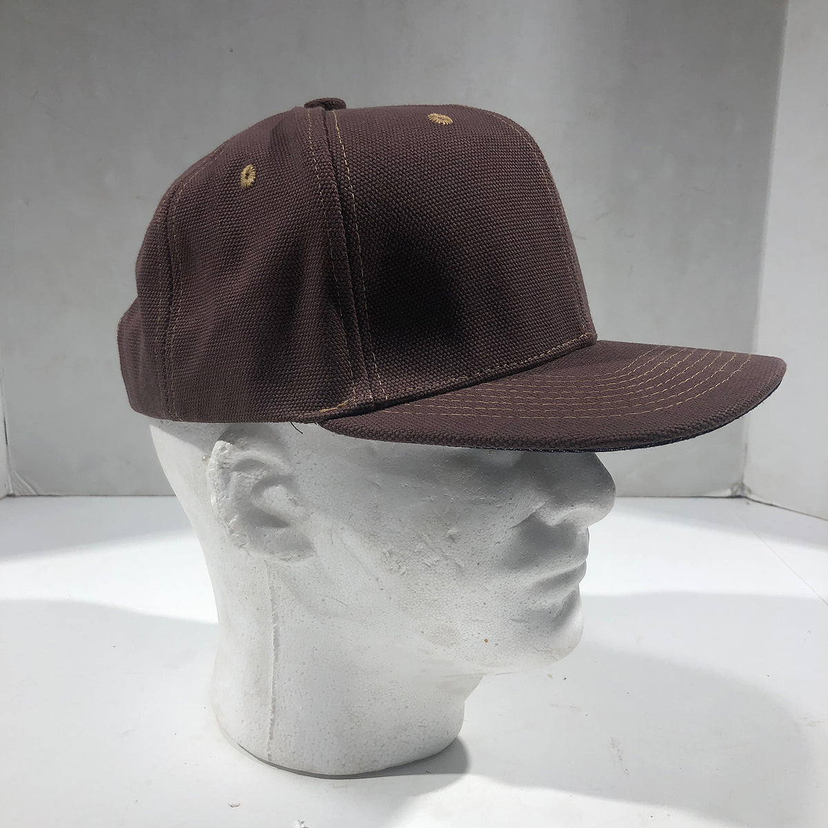 18oz USA Duck Canvas Snapback HAT Blank "WASHED BROWN"