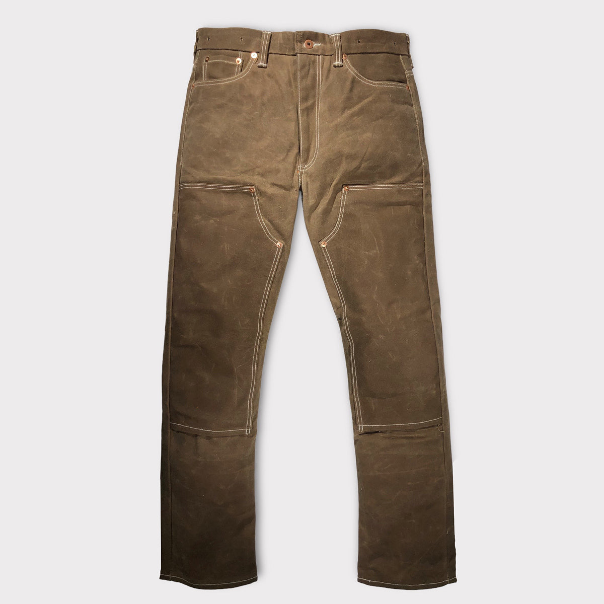 18oz WAX Duck Canvas Nutmeg Brown 5 pocket Model