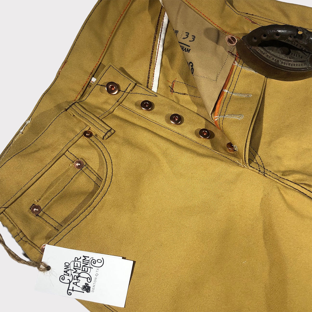 #134 18oz Duck Canvas 5 Pocket Model Lite Ochre