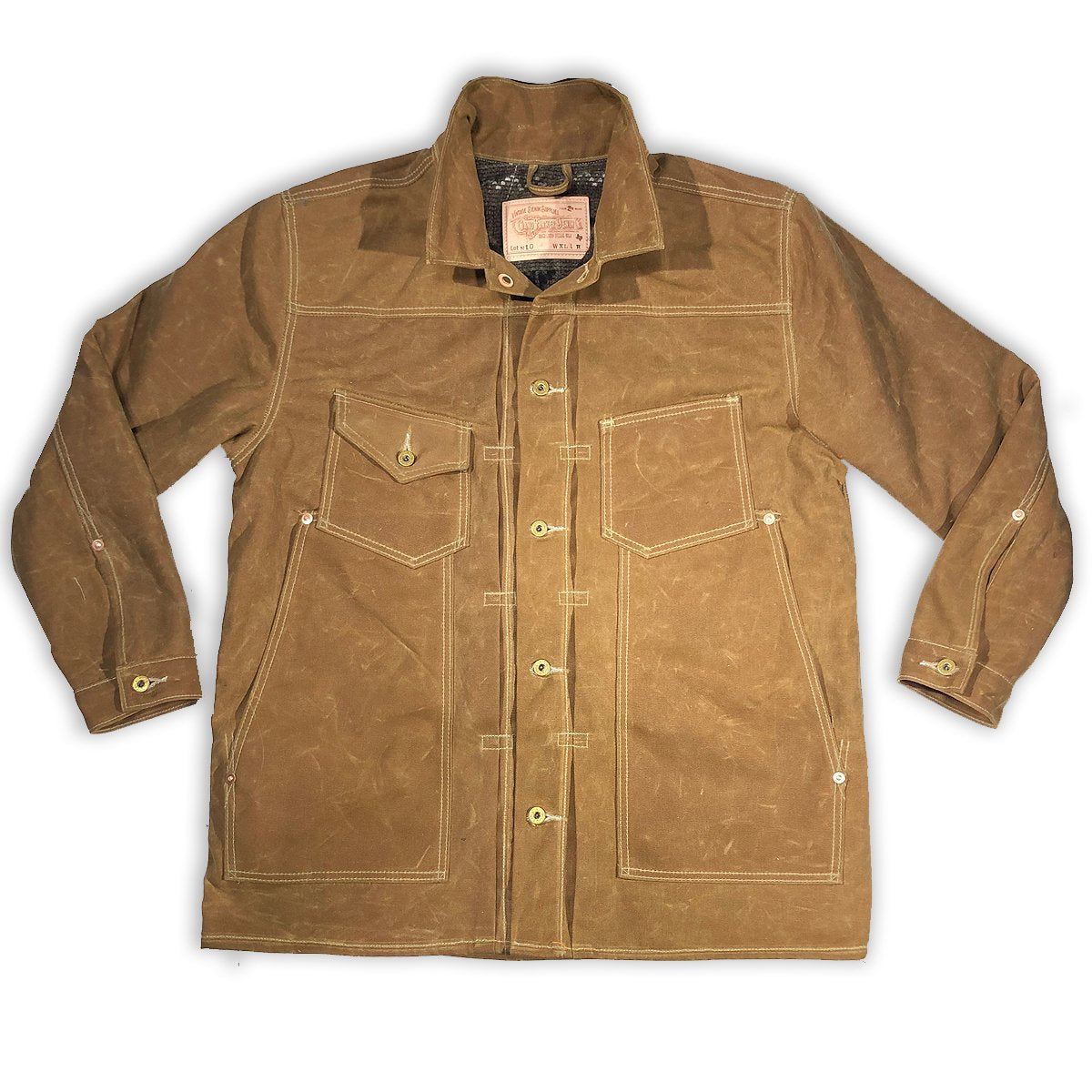 #3006 18oz Wax Duck Canvas Car Coat the "PABLO" Nut Meg Brown