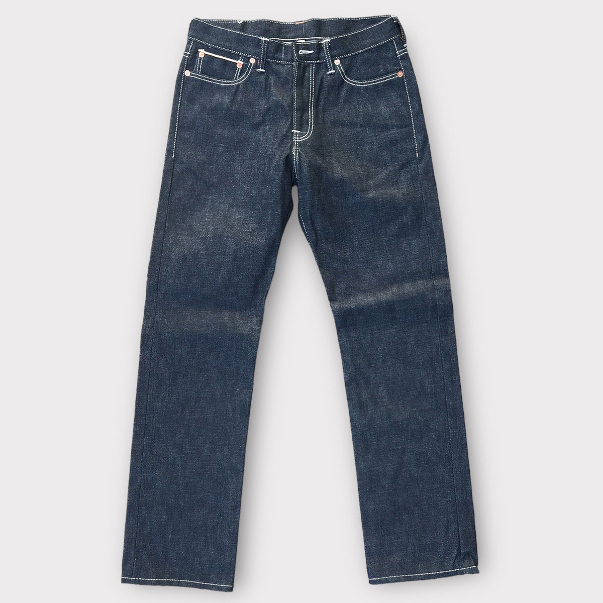 #6500 15oz Kojima Indigo Orange Ticking Selvage