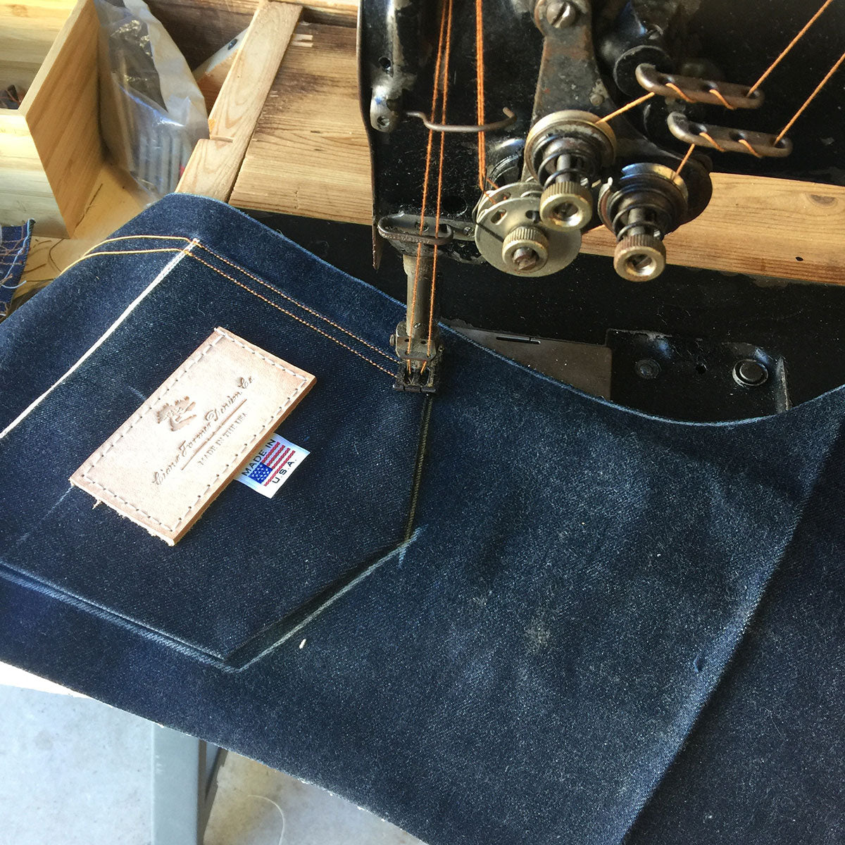 CFDCo Christmas Stocking CONE Mills Selvage Denim