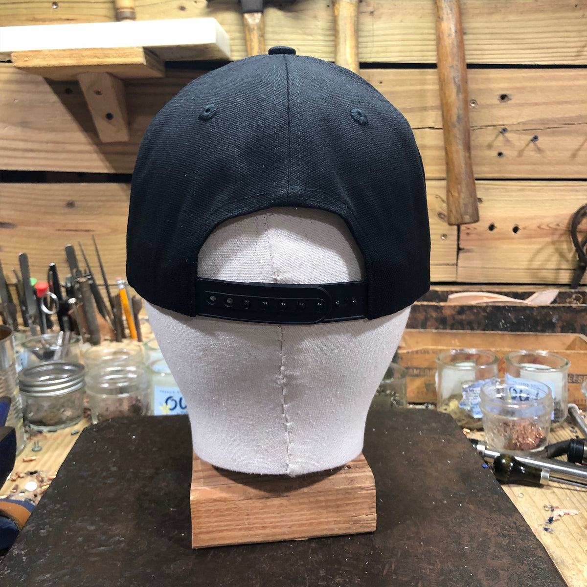 VINTAGE 1970's "GMC" Patch - 18oz Duck Canvas Snapback HAT Blank