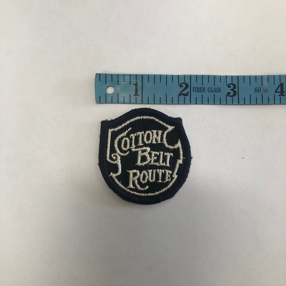 15oz Duck Canvas Lite Ochre Vintage HAT Patch 1970s "St. Louis Southwestern Railway COTTON BELT ROUTE" Patch
