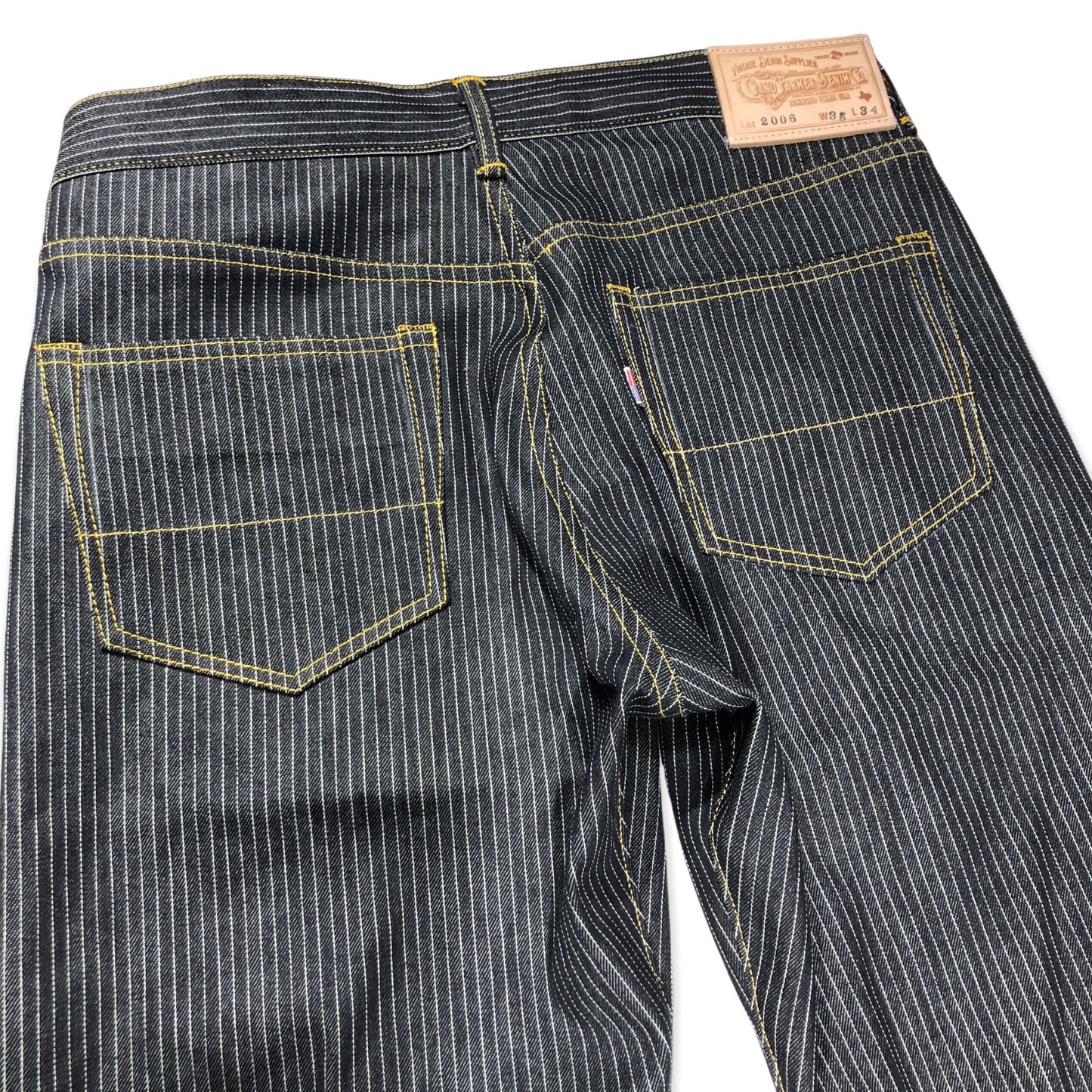 #2006 14oz Japanese Indigo/Indigo Jacquard Mini WABASH Selvage 5 POCKET VERSION