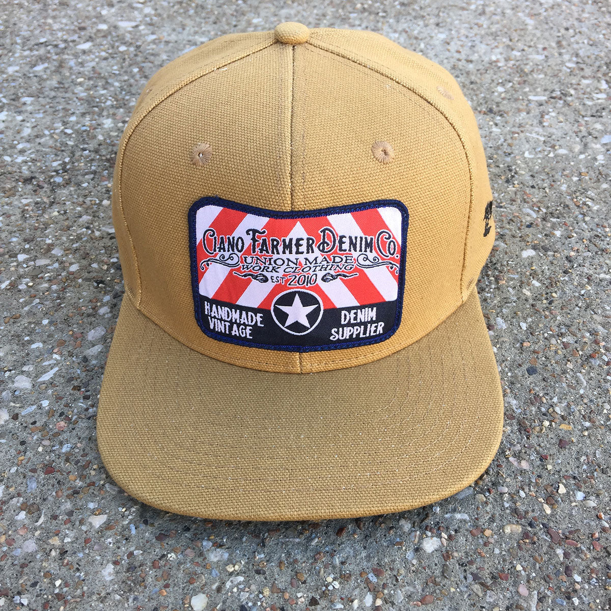 15oz USA Duck Canvas Snapback HAT Embroidery Patch