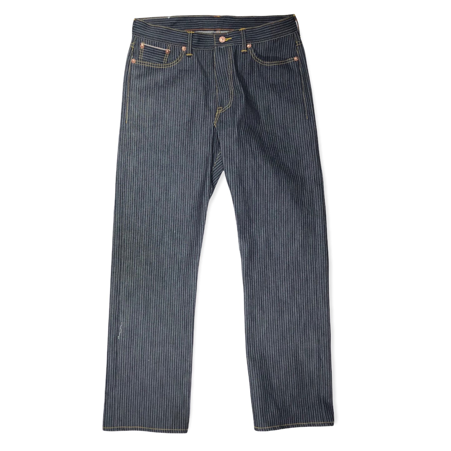 #2006 14oz Japanese Indigo/Indigo Jacquard Mini WABASH Selvage 5 POCKET VERSION