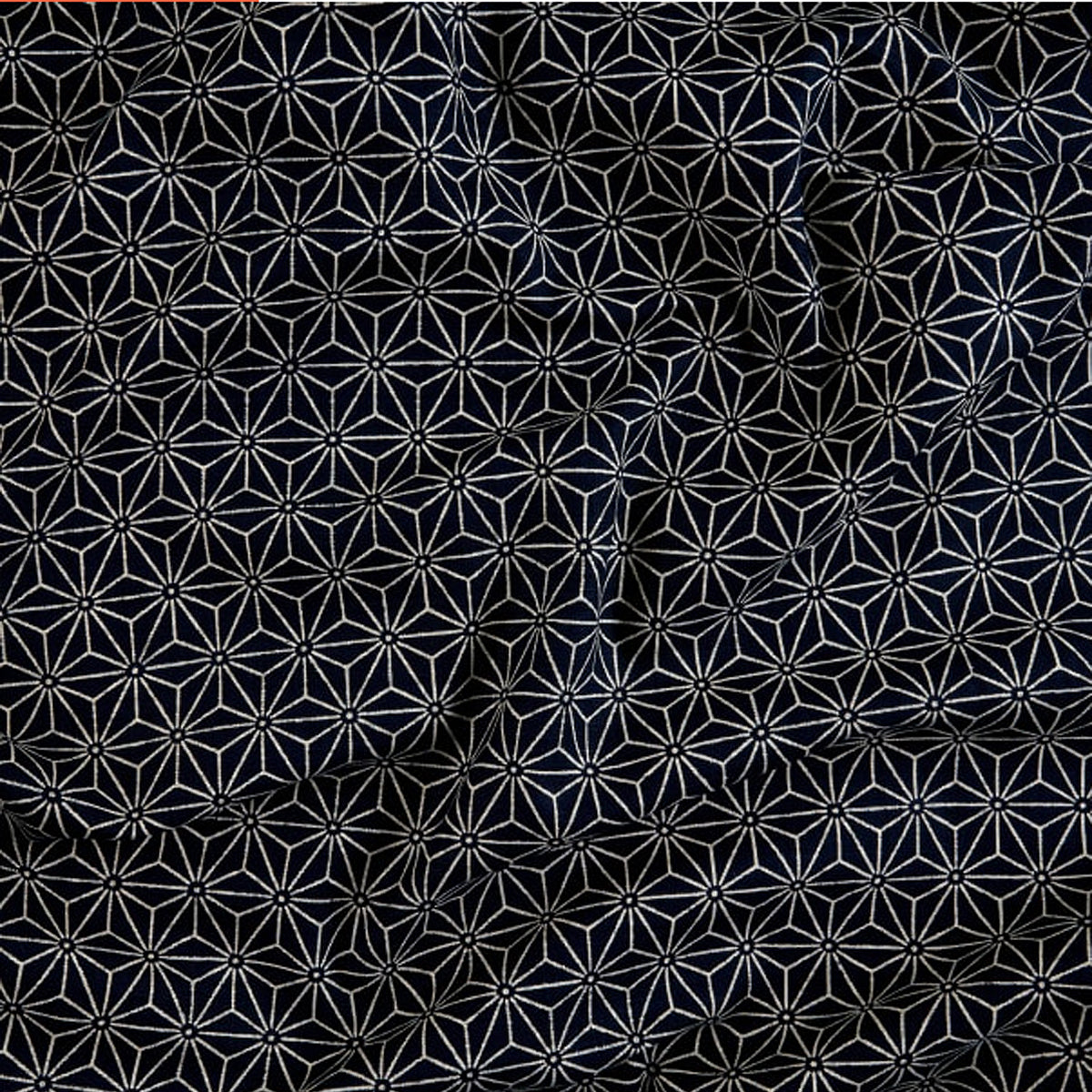 Japanese Nara Cotton Canvas Indigo Handkerchief 27.5 x 27.5 "PLAID"