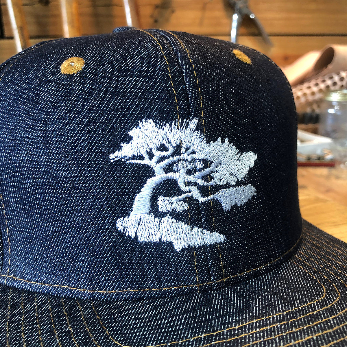CFDCo Embroidery TM Logo - 14oz TEXAS Denim Snapback HAT