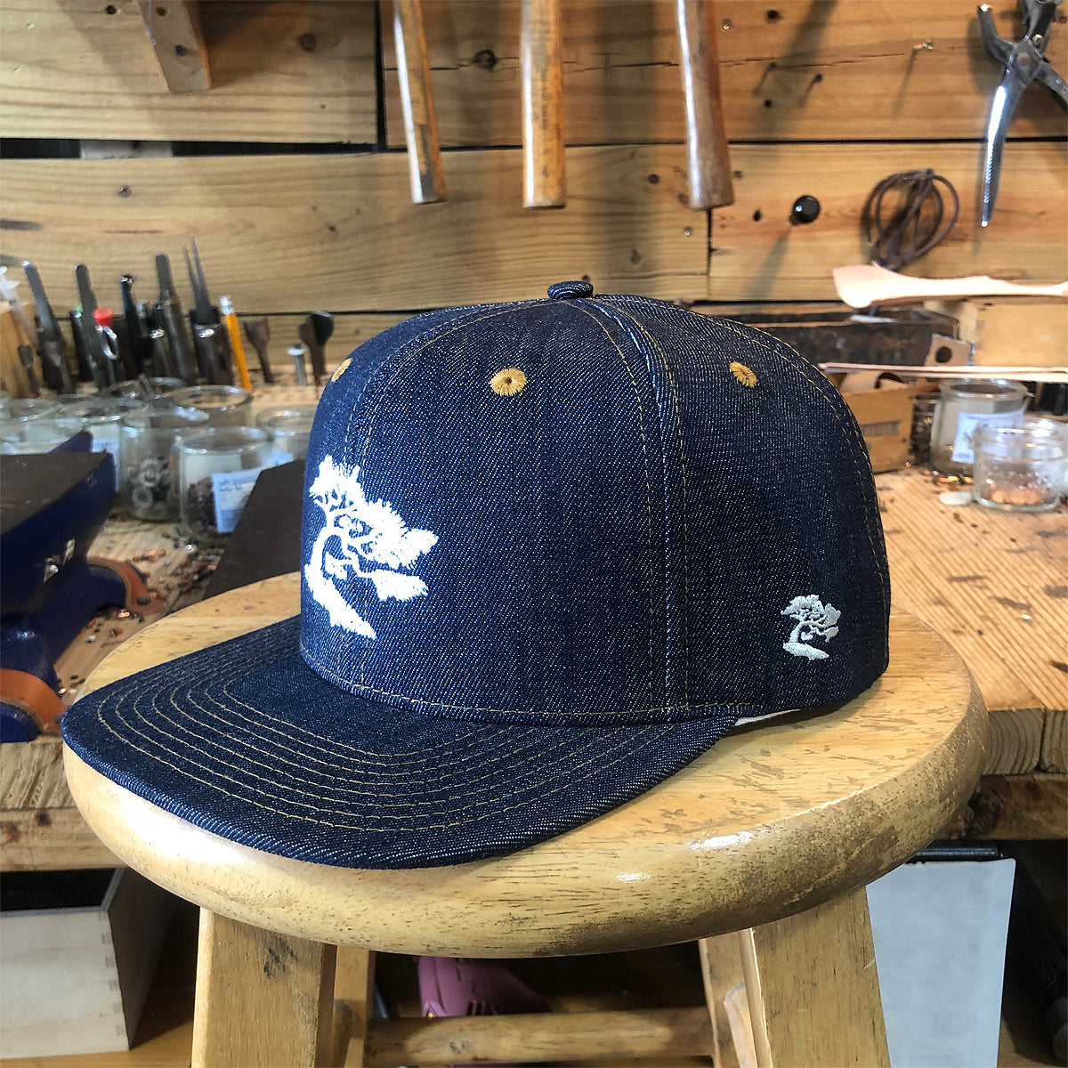 CFDCo Embroidery TM Logo - 14oz TEXAS Denim Snapback HAT