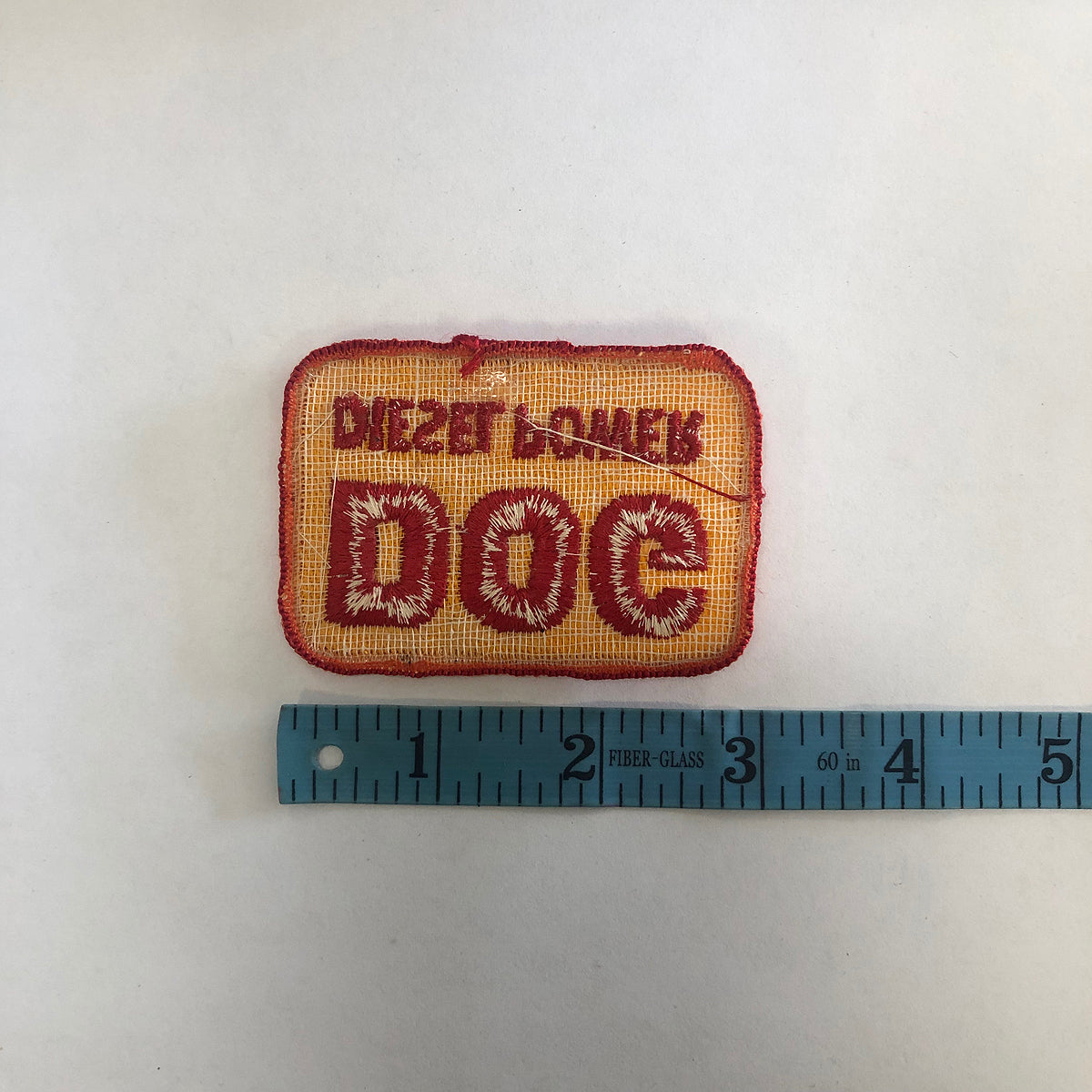18oz Duck Canvas Ochre Vintage HAT Patch 80s "Dog Diesel Power" Patch