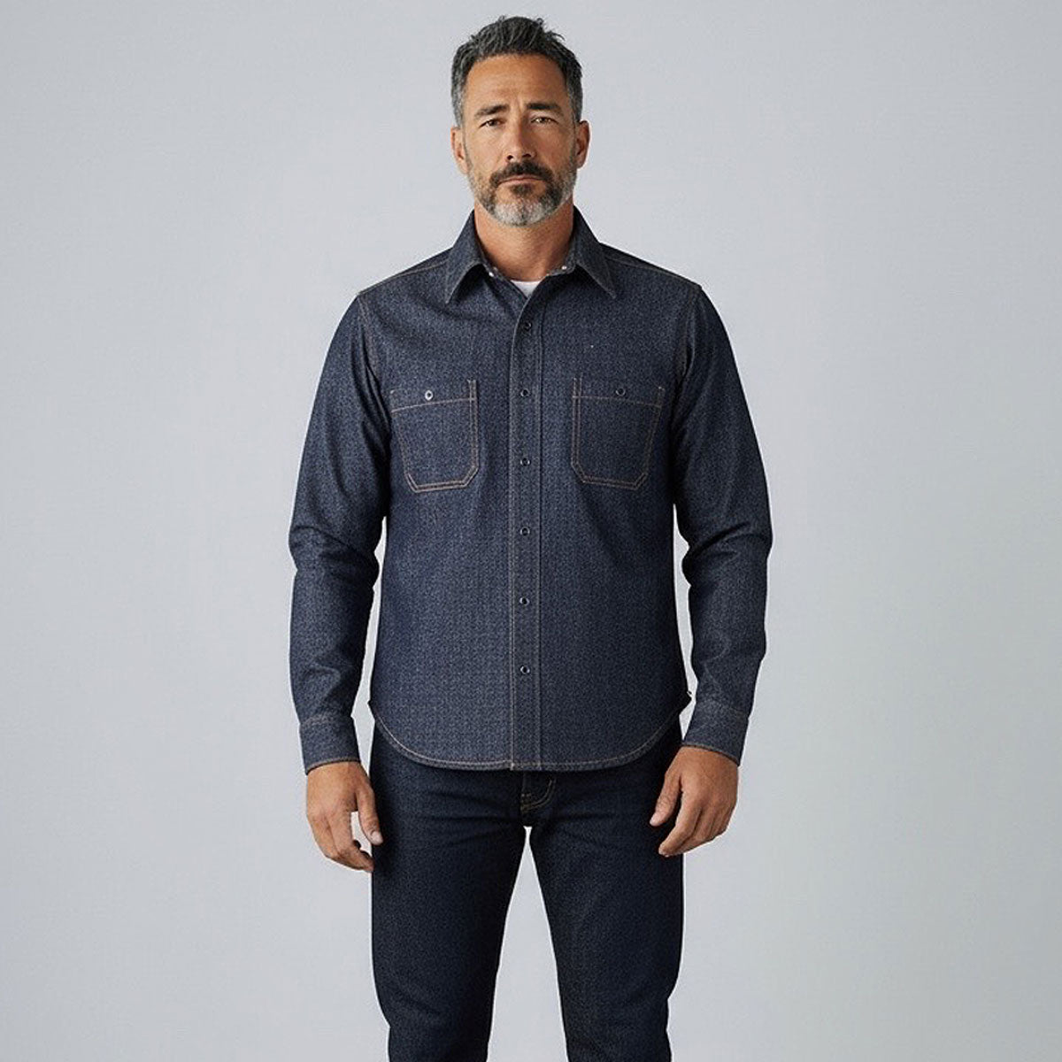 #0505 16oz Japanese INDIGO 'Secret Denim" Selvage Work Shirt