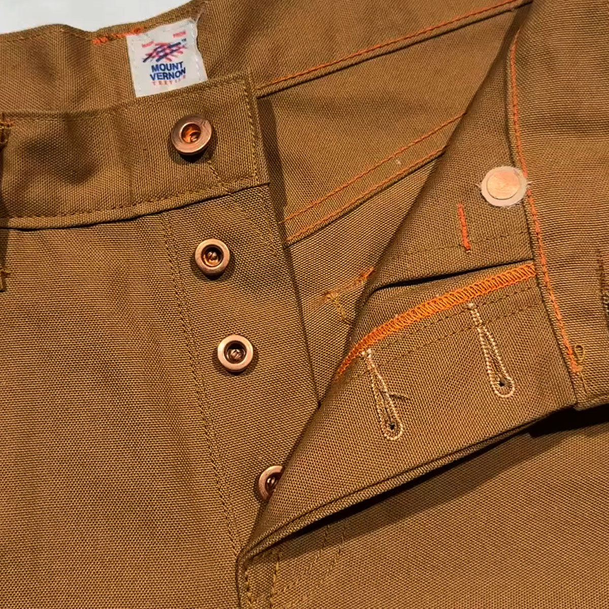 OPSTK #131 10oz Duck Canvas Ochre Brown 5 Pocket Model [Slim Fit