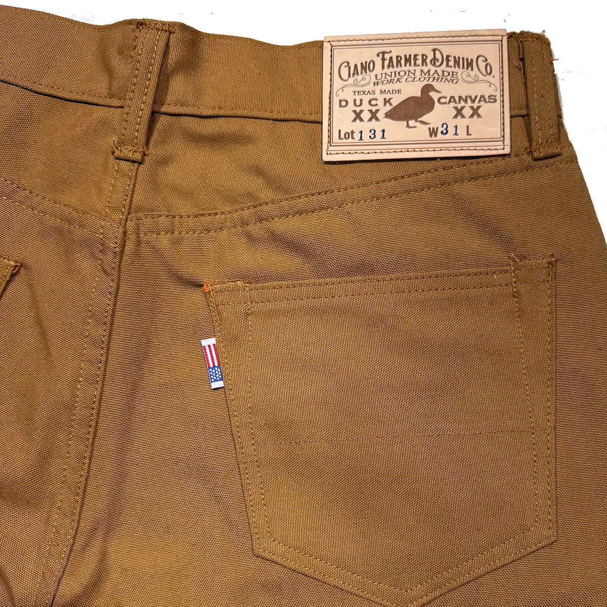 OPSTK #131 10oz Duck Canvas Ochre Brown 5 Pocket Model [Slim Fit 901]