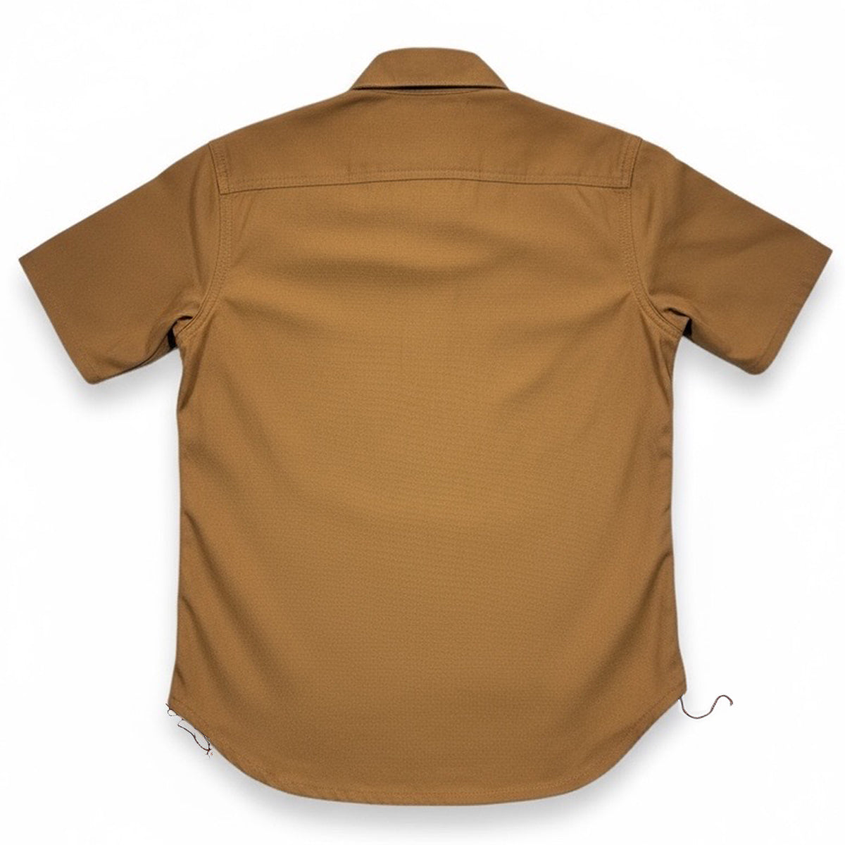 131 10oz Duck Canvas Ochre BROWN Saw Tooth Work Shirt Short Sleeve