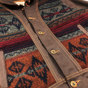 18oz Brown Duck Canvas Cossack Jacket w/ Wool Insets