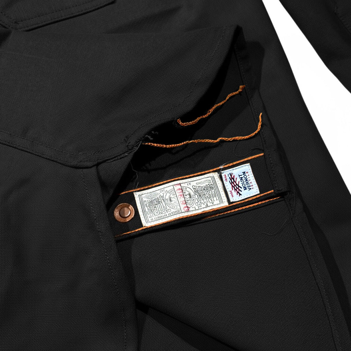 #133 12oz USA Duck Canvas Work Shirt Black