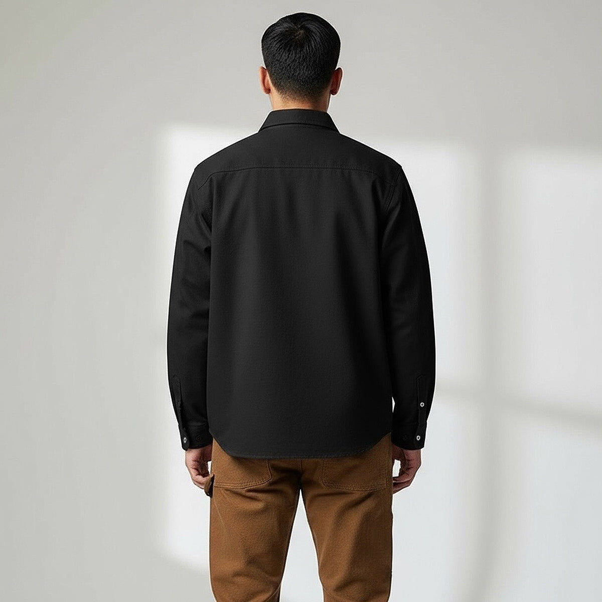 #133 12oz USA Duck Canvas Work Shirt Black