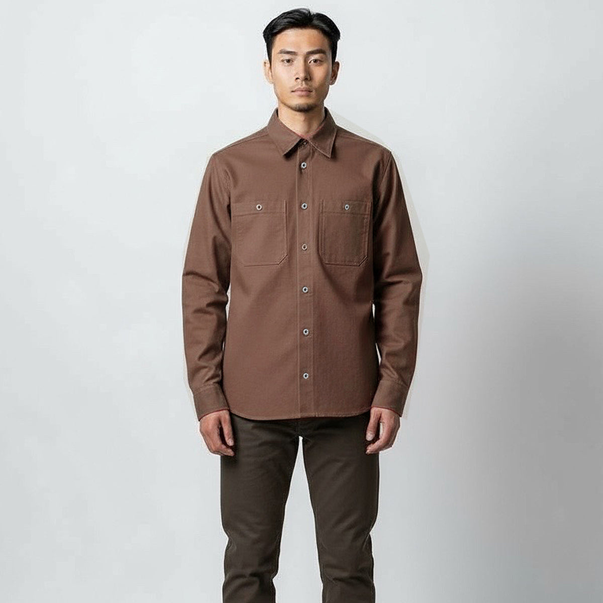 #133 12oz USA Duck Canvas Work Shirt Timber Brown