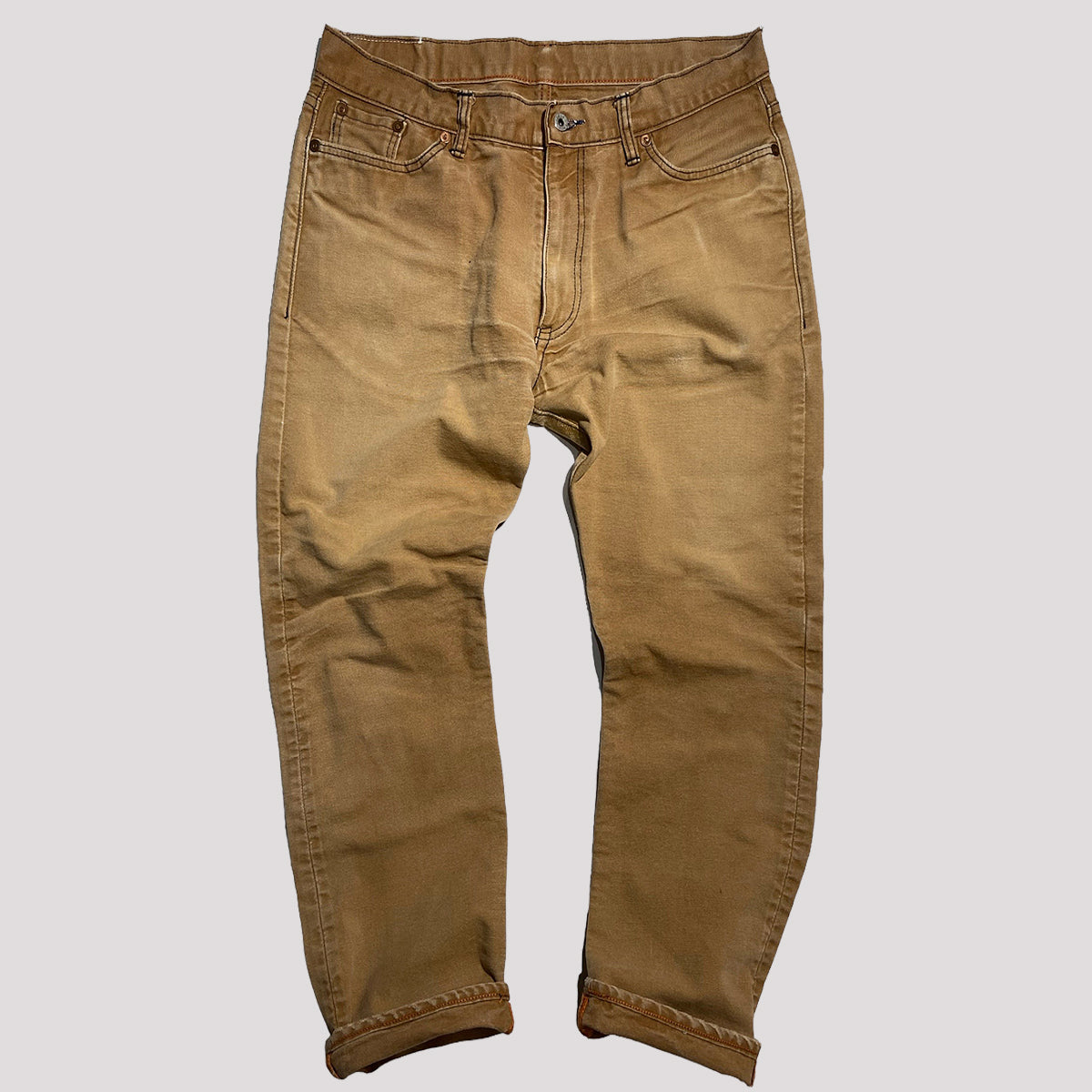 #133 12oz Duck Canvas Ochre 5 POCKET Version