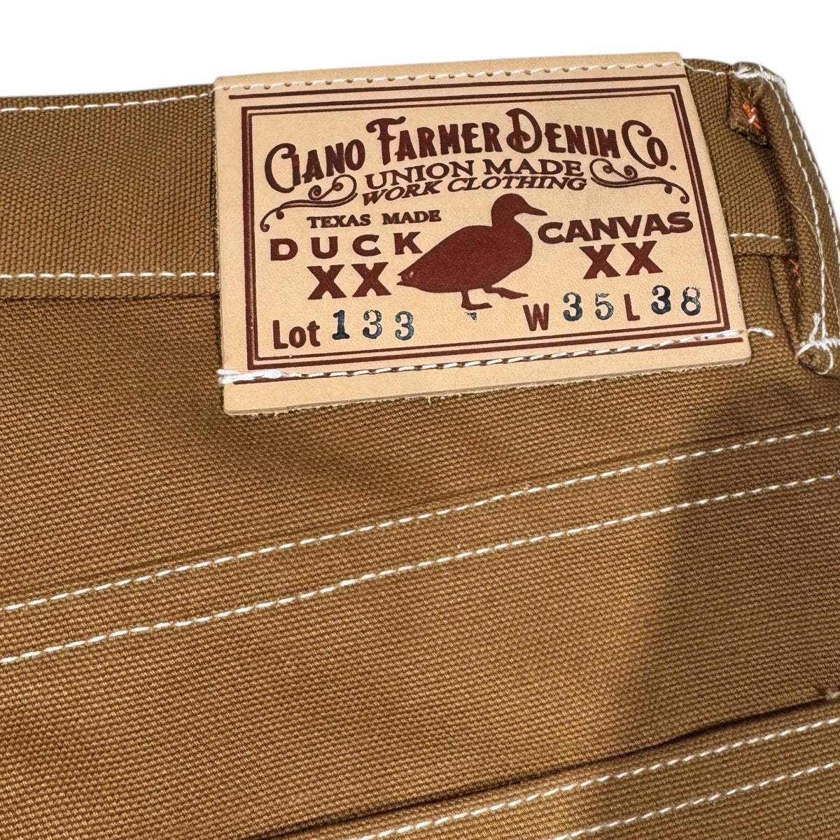 #133 12oz Duck Canvas Ochre 5 POCKET Version