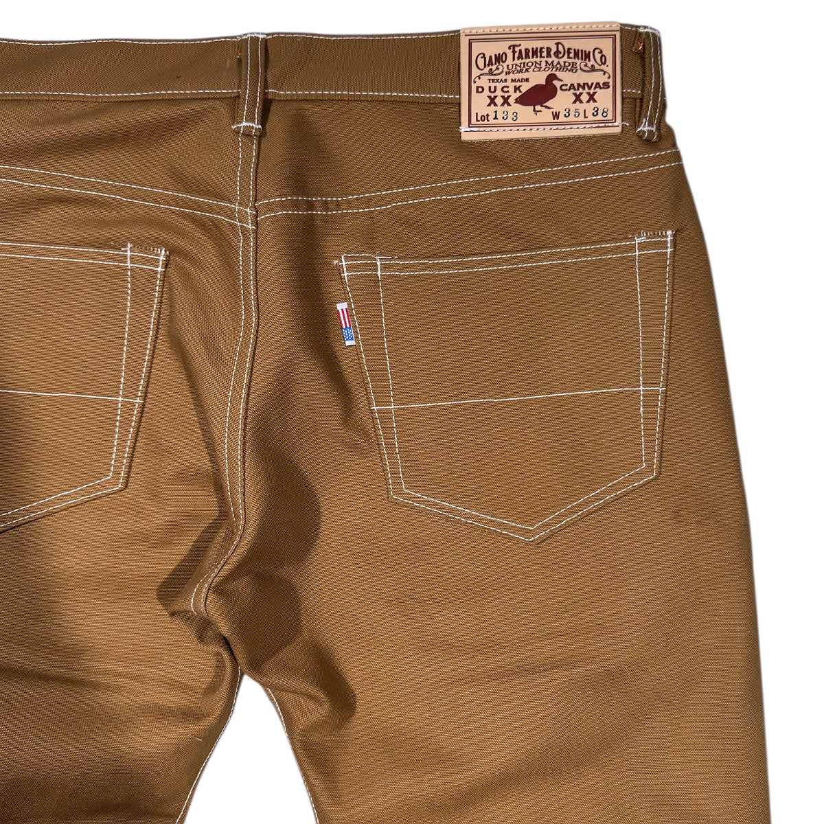 #133 12oz Duck Canvas Ochre 5 POCKET Version