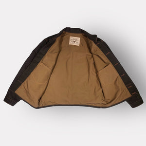 18oz Brown Duck Canvas Cossack Jacket w/ Wool Insets
