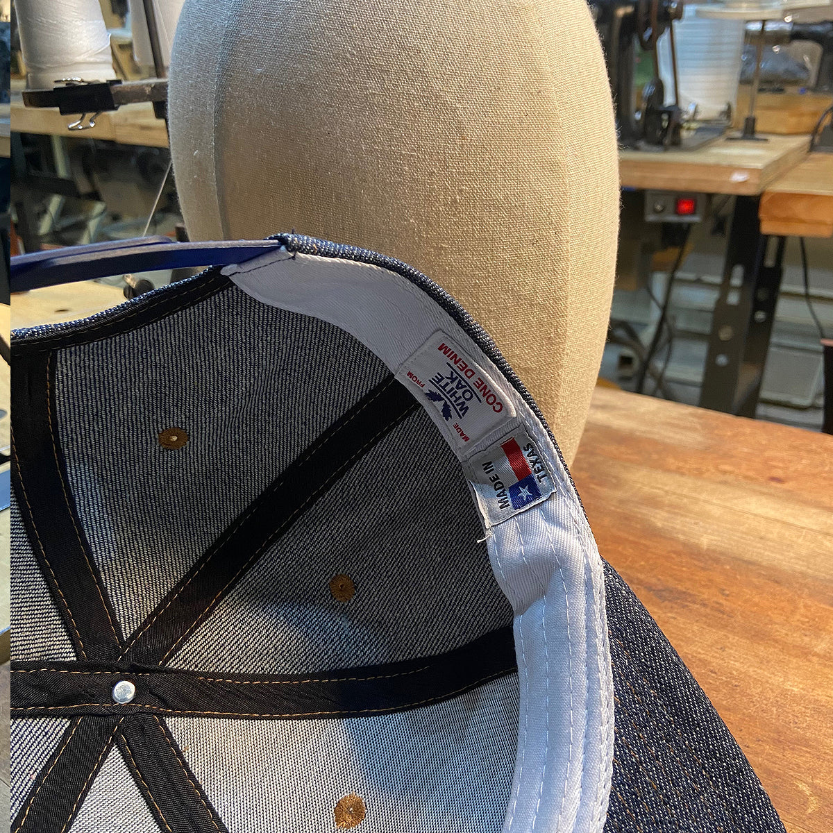 14oz Cone Mills Denim Snapback HAT CFDCo Feed Store Patch