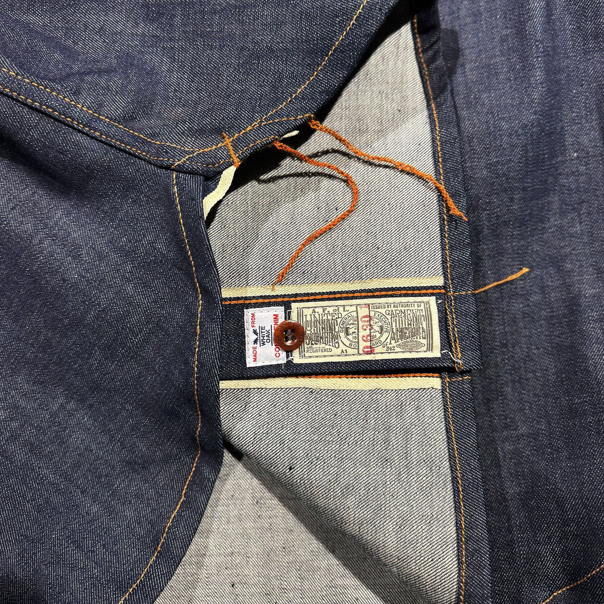 #186 "Experimenta1" 13.5oz Cone Mills Indigo Selvage Work Shirt (OPSTK)