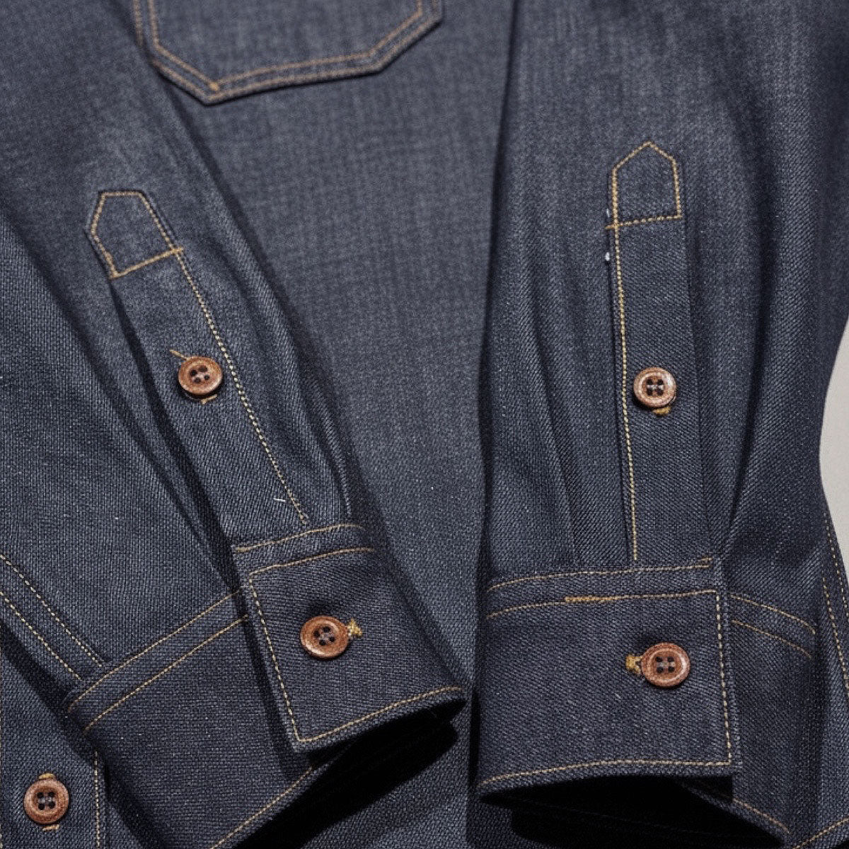 #186 "Experimenta1" 13.5oz Cone Mills Indigo Selvage Work Shirt (OPSTK)