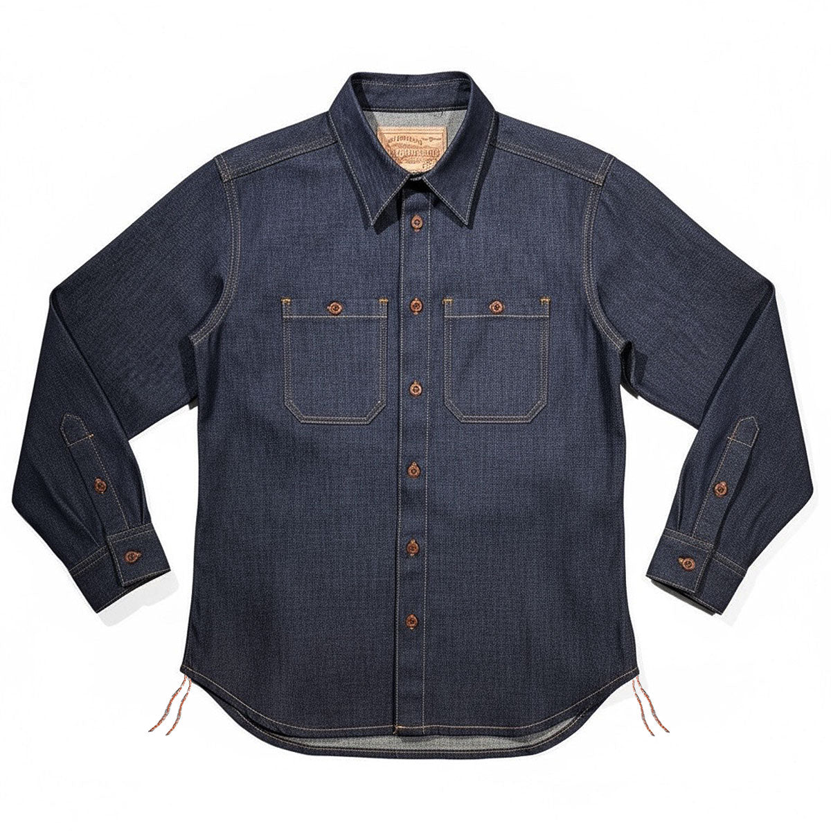 #186 "Experimenta1" 13.5oz Cone Mills Indigo Selvage Work Shirt (OPSTK)