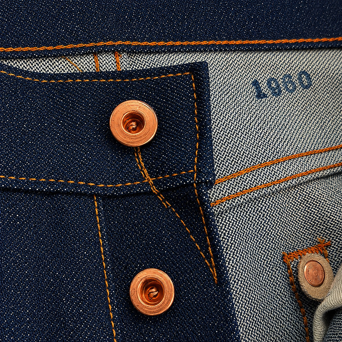 Vintage Dead Stock 1960s USA 15oz Broken Twill Selvage Denim [Slim Fit 901]