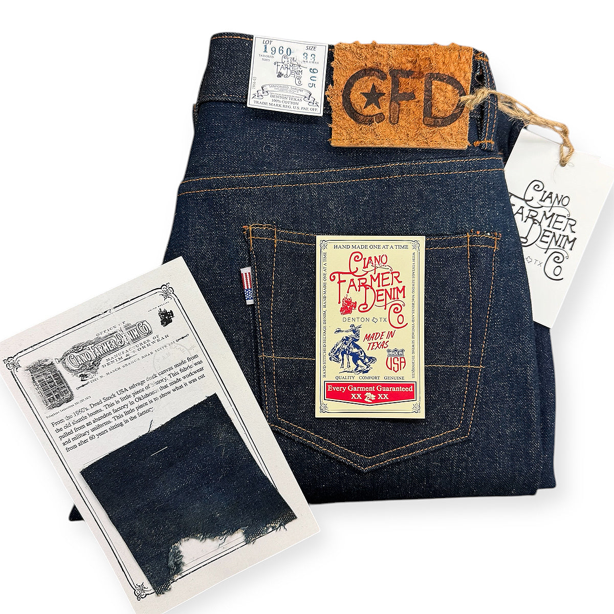 Vintage Dead Stock 1960s USA 15oz Broken Twill Selvage Denim