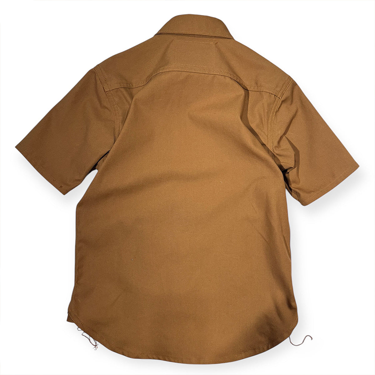 #131 10oz Duck Canvas Ochre BROWN Saw Tooth Work Shirt Short Sleeve