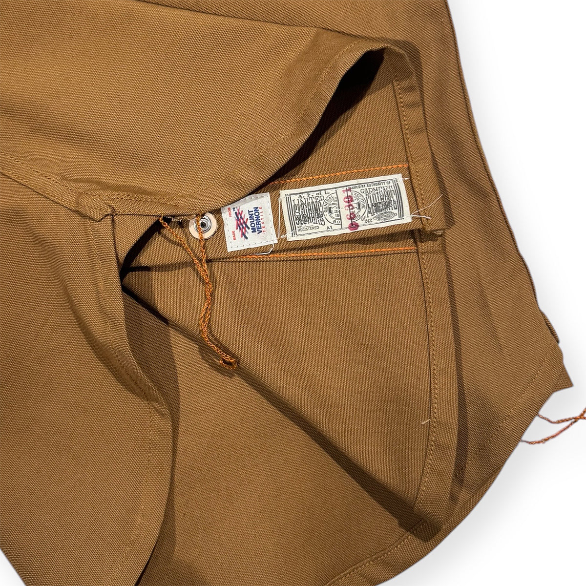 #131 10oz Duck Canvas Ochre BROWN Saw Tooth Work Shirt Short Sleeve
