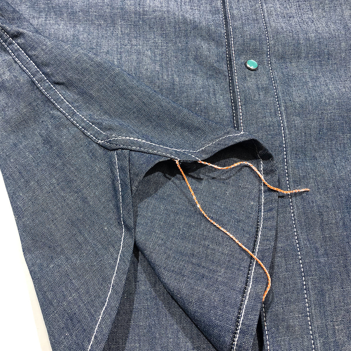 7oz Cone Mills Chambray Ranch Style "WORKSHIRT"
