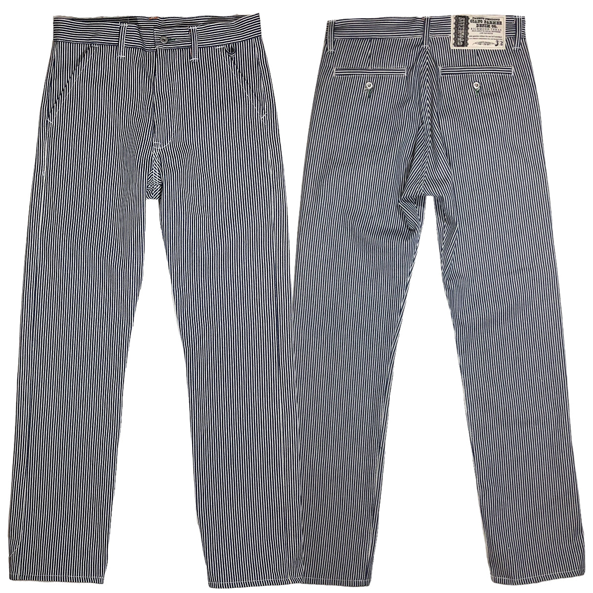 OPSTK 32W x 34L 997 Miner Fit #HIC 10oz MV Mills Hickory Stripe Denim CHINO Version