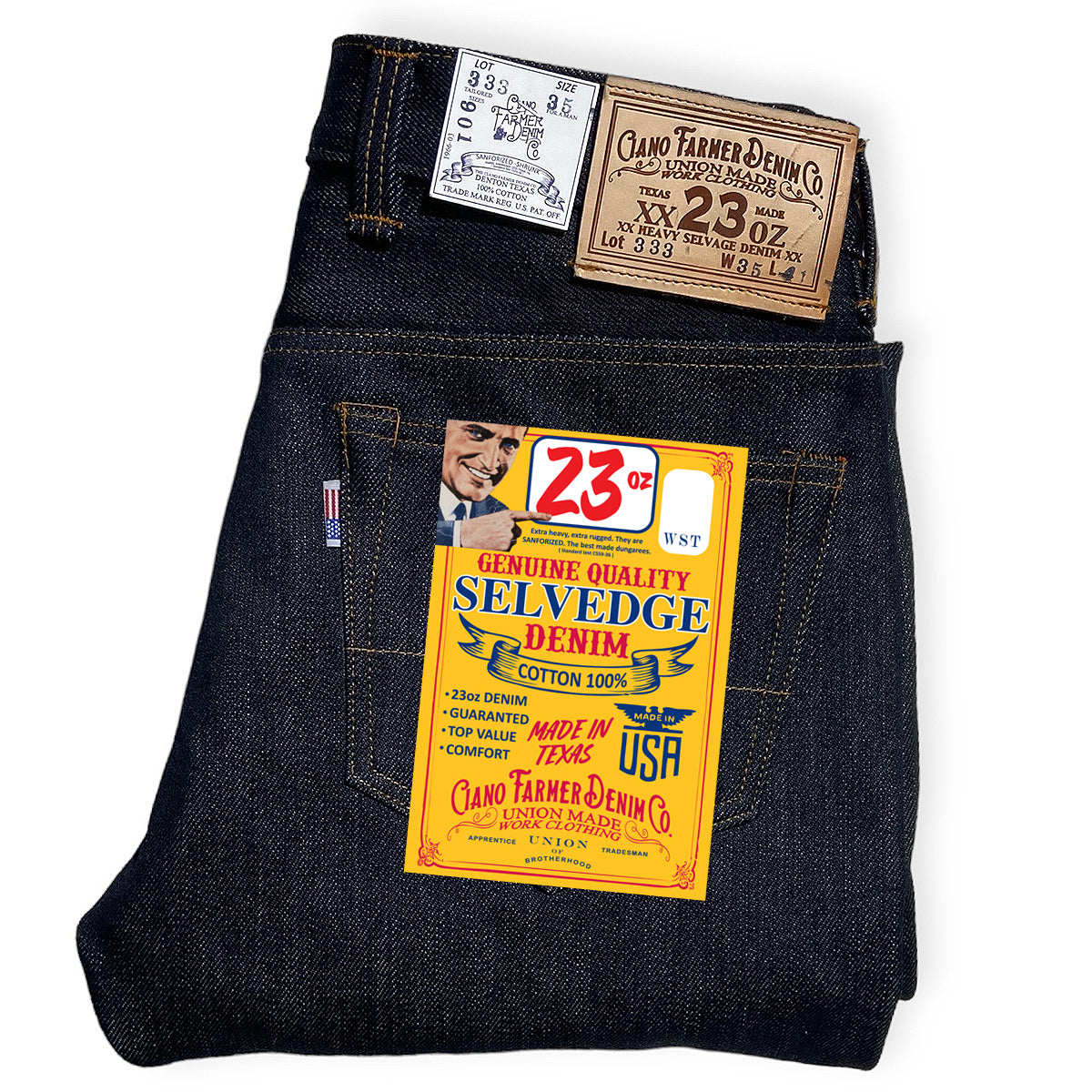 #333 23oz Heavy TYPE IH [ ICHIRO HACHIYA ] Japanese Indigo Red/White Selvage