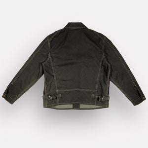 18oz Olive Duck Canvas Cossack Jacket w/ Wool Insets
