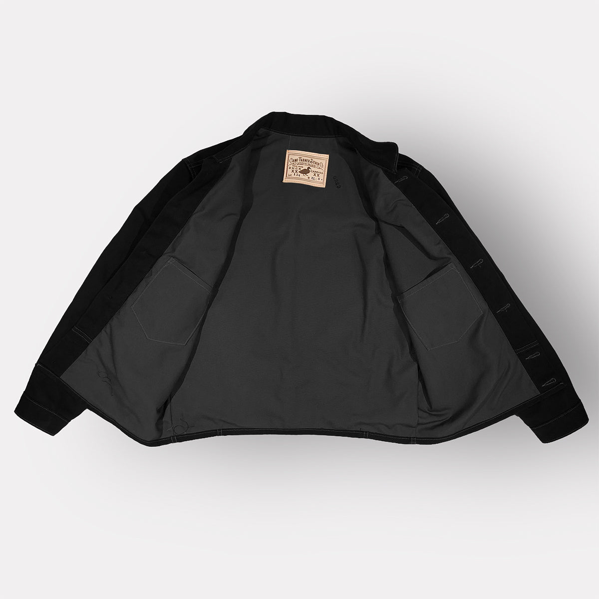 18oz Black Duck Canvas Cossack Jacket w/ Wool Insets