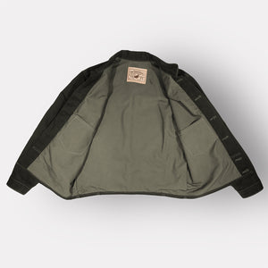 18oz Olive Duck Canvas Cossack Jacket w/ Wool Insets