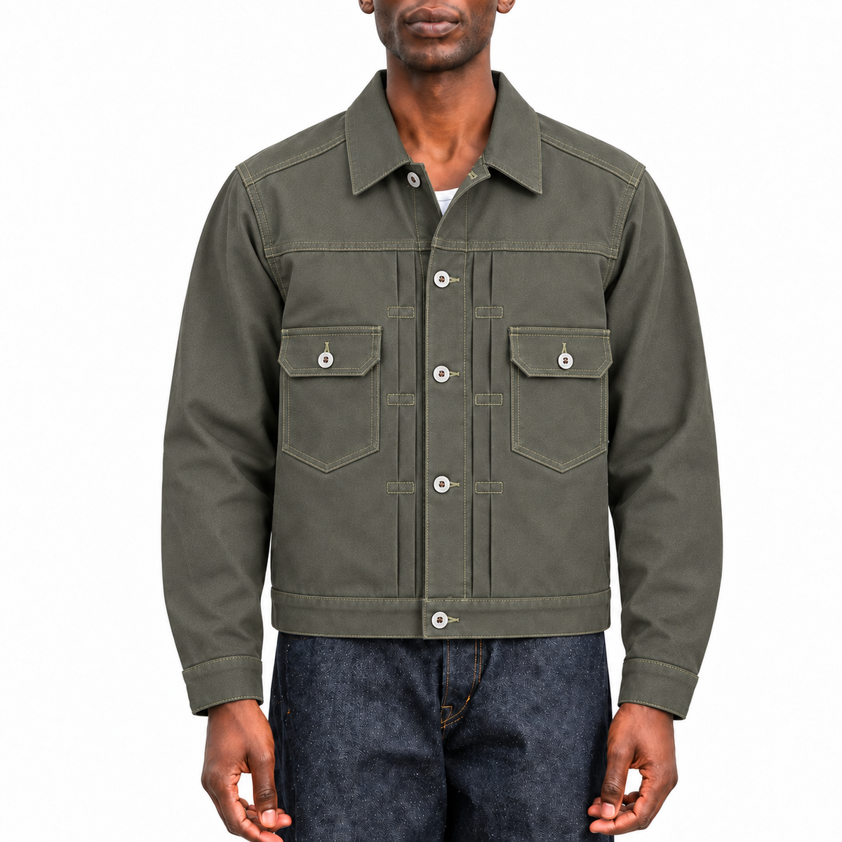 (OPSTK) #133 12oz Moss Green Duck Canvas 1953 Type II "Regular Fit" Wool Body Liner