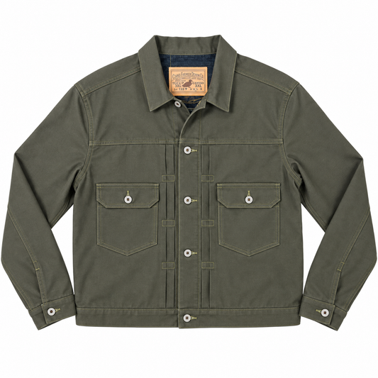(OPSTK) #133 12oz Moss Green Duck Canvas 1954 Type II "Regular Fit" Wool Body Liner