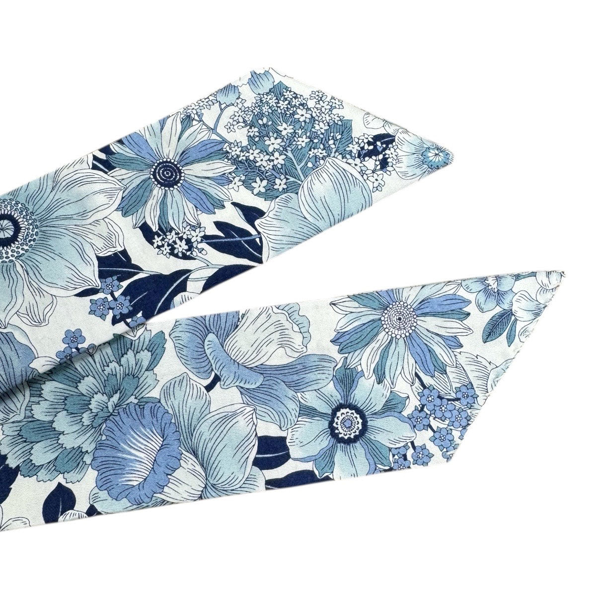 #4225 3.7oz Vintage Petals & Paisleys Japanese Cotton Poplin Twilly