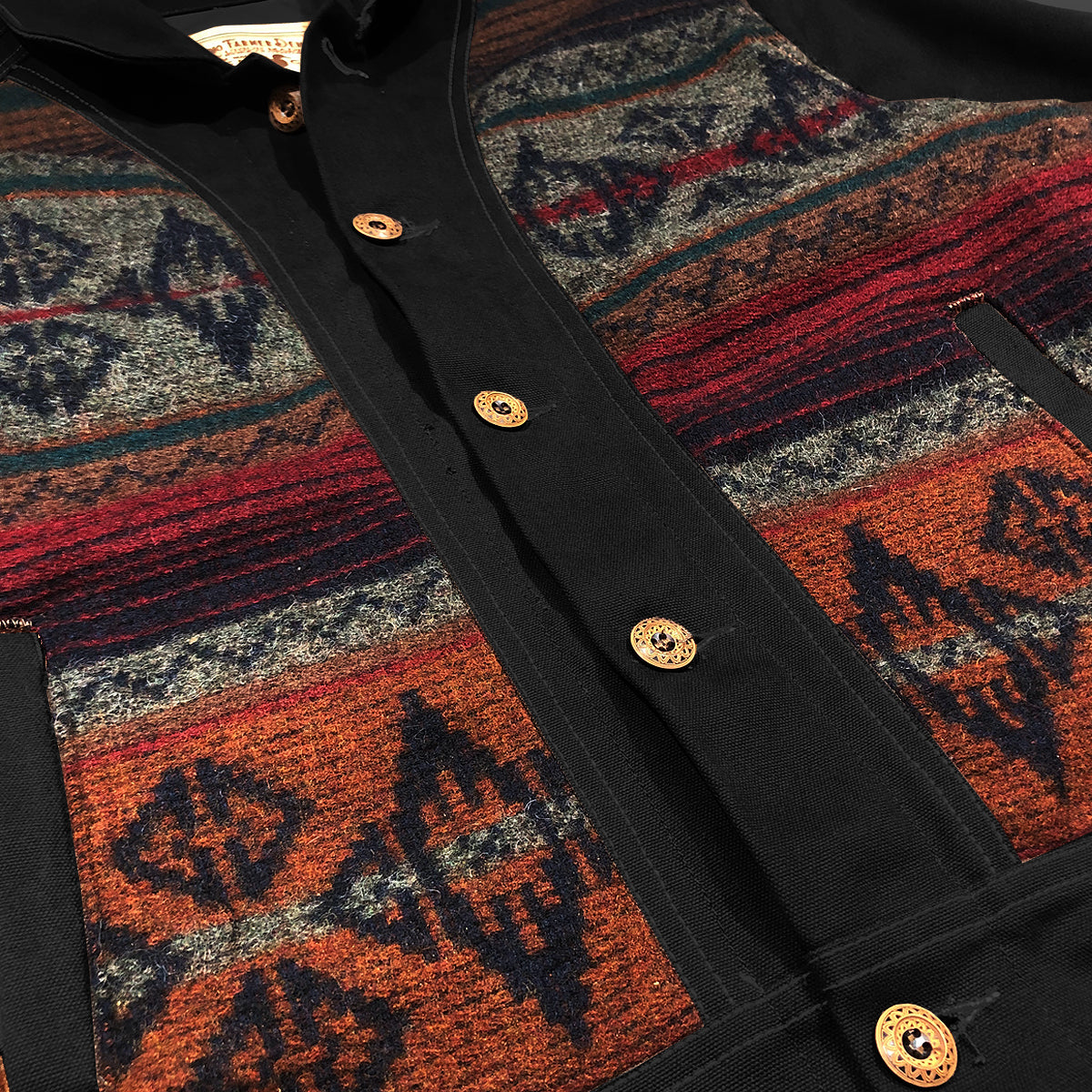 18oz Black Duck Canvas Cossack Jacket w/ Wool Insets
