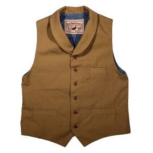 OPSTK Size 38 [M] #133 12oz Ochre Duck Canvas Waistcoat TYPE D
