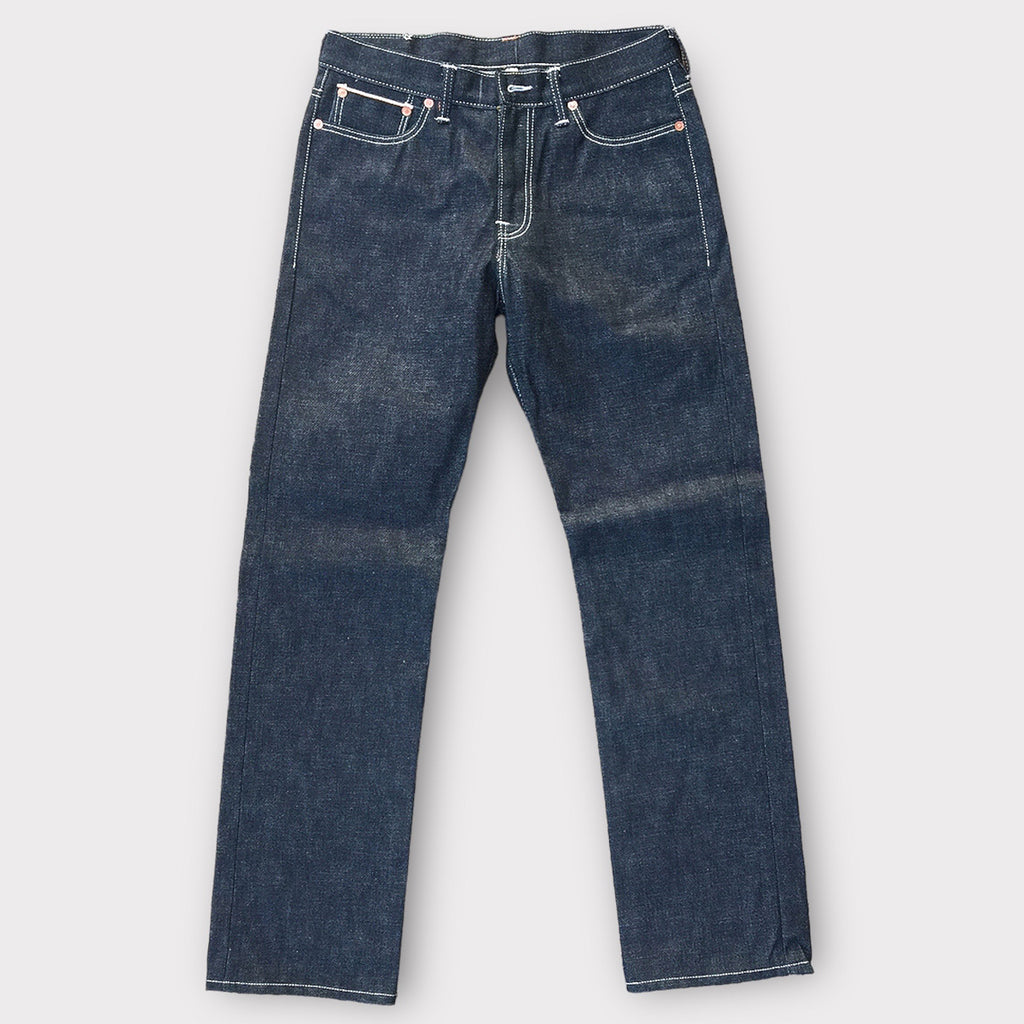 #6500 15oz Kojima Indigo Orange Ticking Selvage