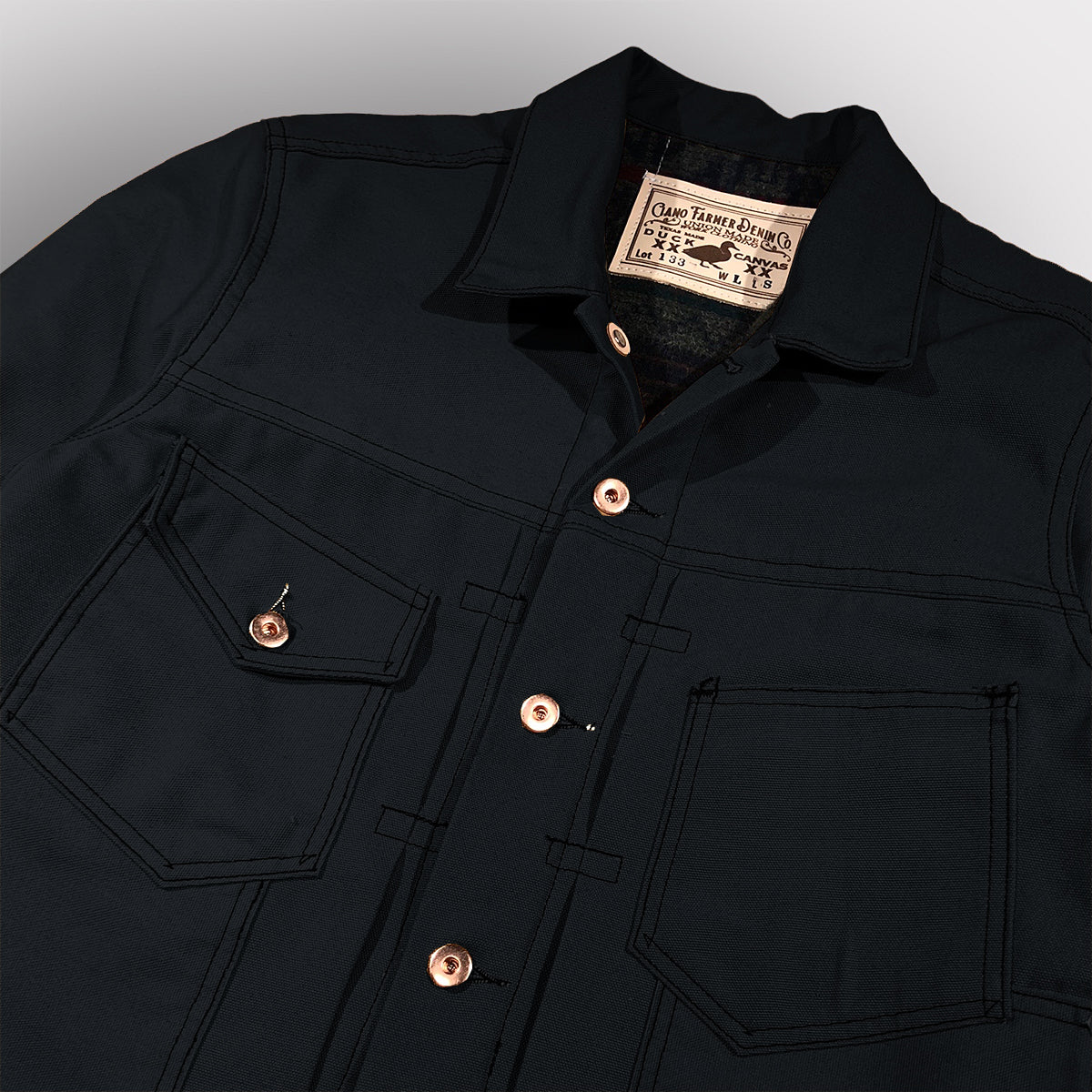 12oz Duck Canvas Field Hand Jacket Black {Various Colors}