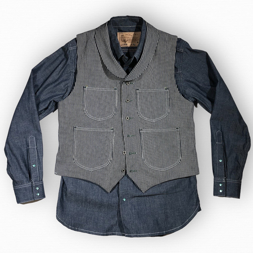 #HIC 10oz HICKORY STRIPE DENIM Type MV Waistcoat