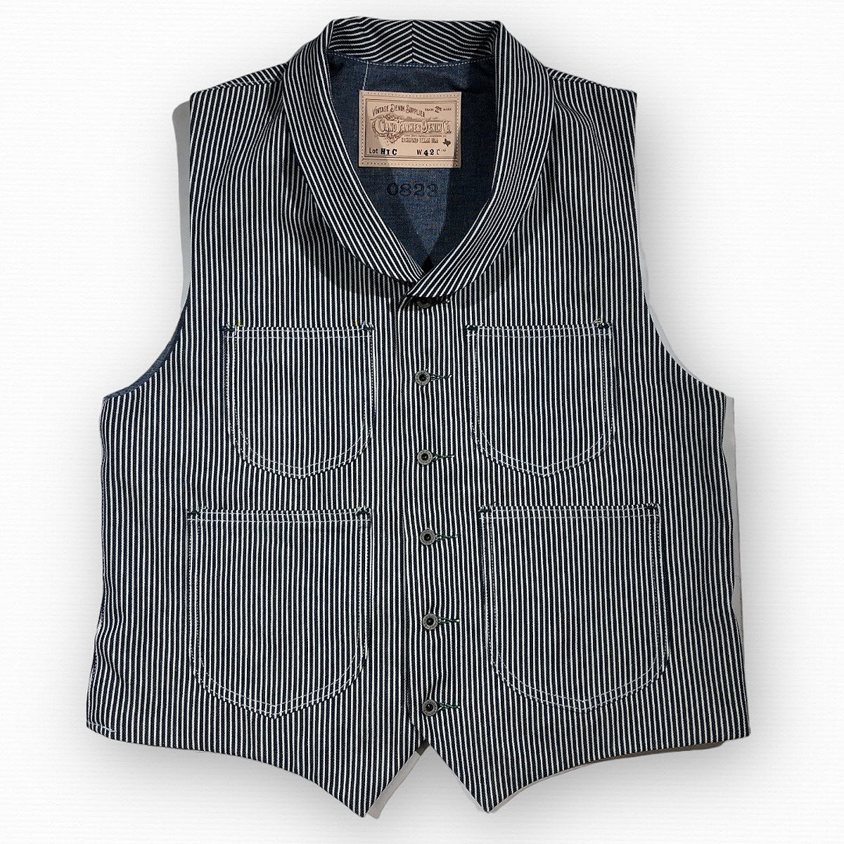 #HIC 10oz HICKORY STRIPE DENIM Type MV Waistcoat